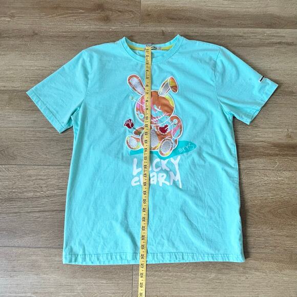 BKYS Lucky Charm Blue Embroidered Bunny TShirt Men's Size Medium - Picture 4 of 5